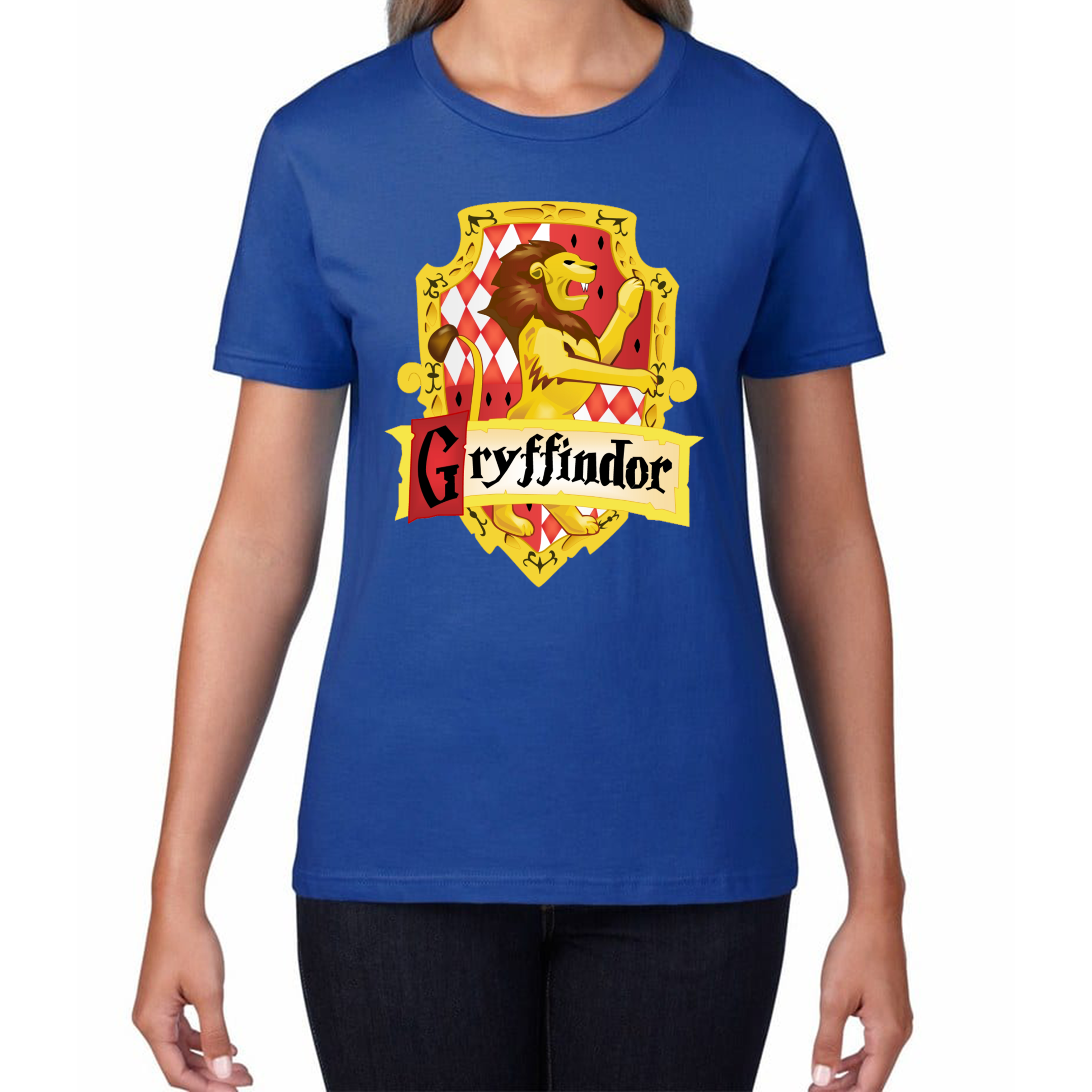 Gryffindor Logo Harry Potter Hogwarts School Witchcraft Wizardry Ladies T Shirt