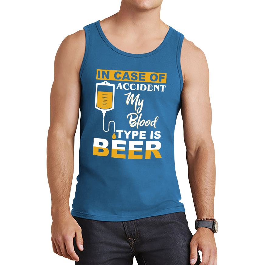 In Case Of Accident My Blood Type Is Beer Funny Tank Top