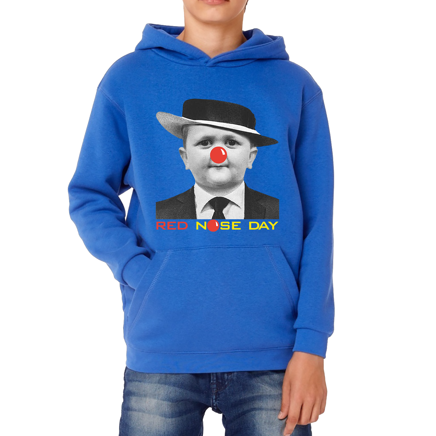 Hasbulla Magomedov MMA Fighter Red Nose Day Kids Hoodie. 50% Goes To Charity