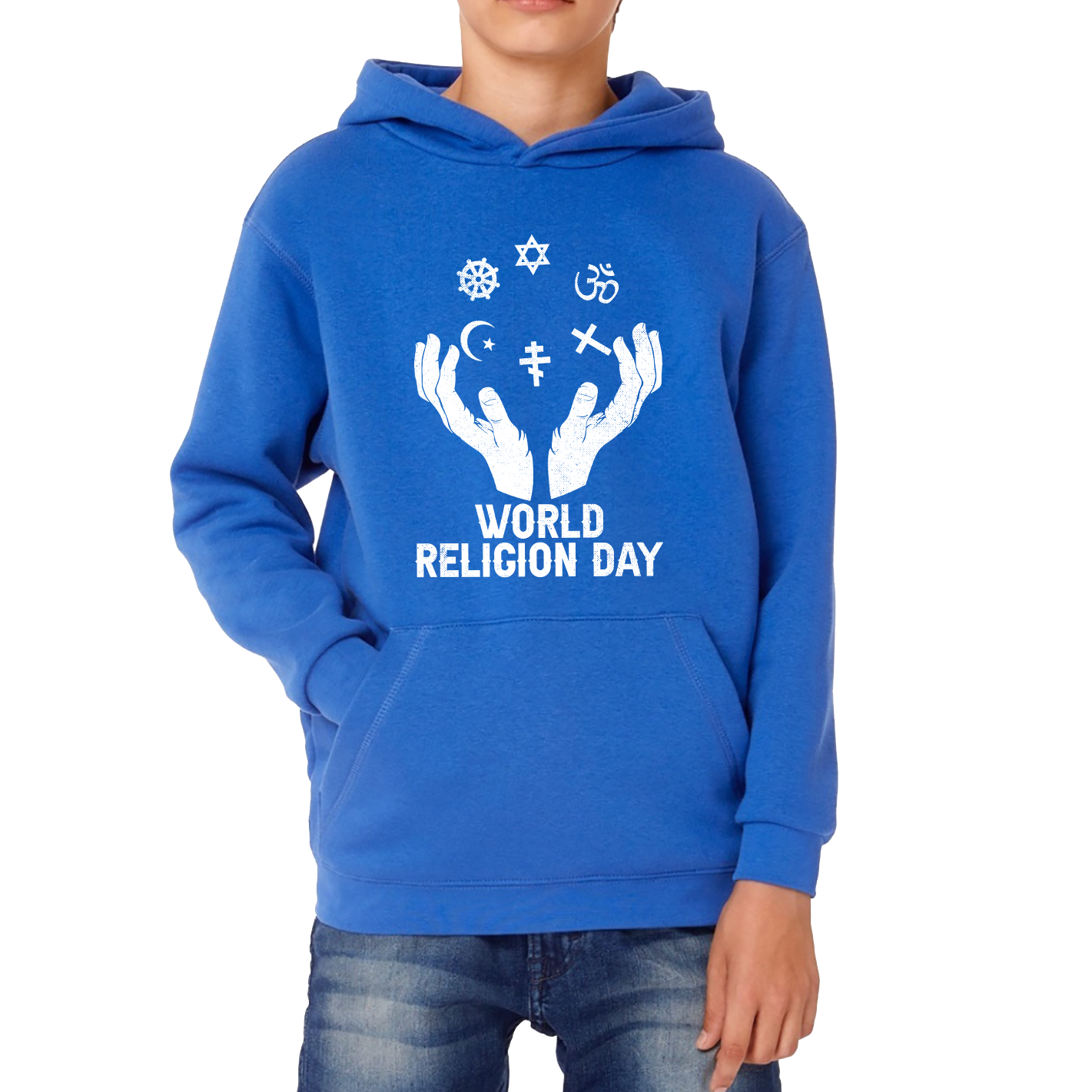 World Religion Day Religious Peace For Everyone Religious Love Religion Day Kids Hoodie