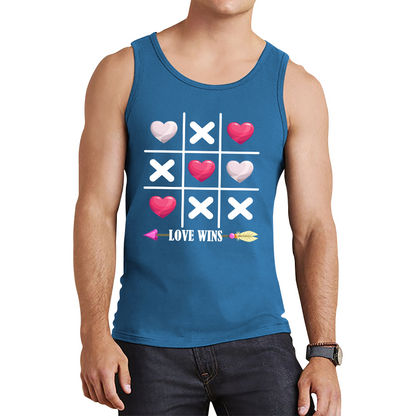 Valentine's Day Tic Tac Toe Love Wins Tic Tac Funny Game Lovers Gift Tank Top