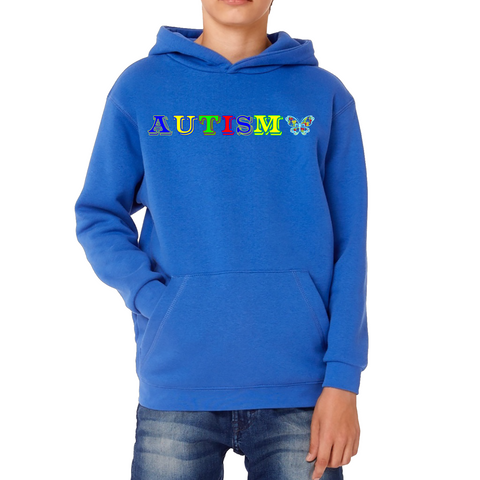 Autism Awareness With Butterfly Kids Hoodie