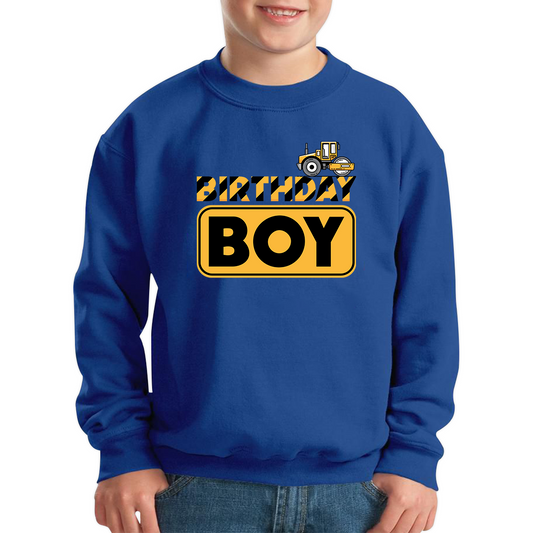 Bulldozer Tractor Birthday Boy Excavator Sweatshirt 