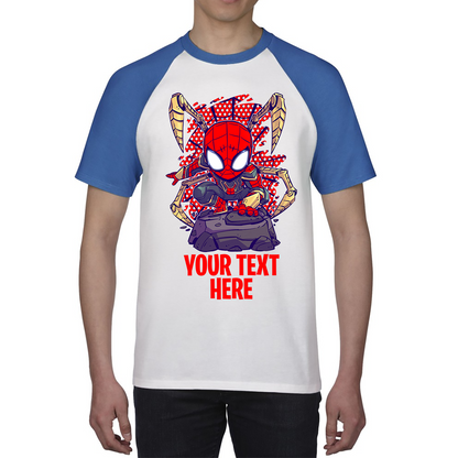 Personalised Your Text Spiderman Shirt Marvel Avenger Superhero Birthday Gift Baseball T Shirt