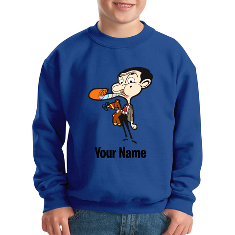 Personalised Mr. Bean Your Custom Name Kids Sweatshirt