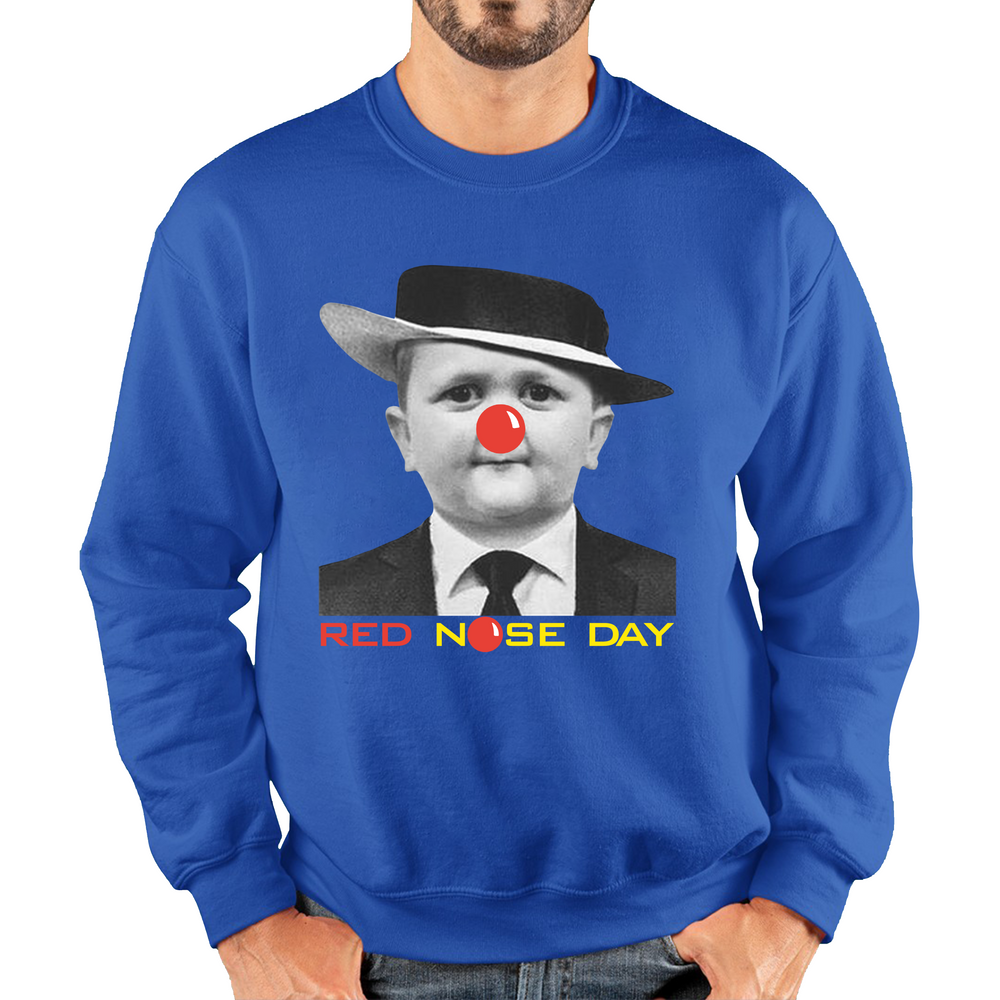 Hasbulla Magomedov MMA Fighter Red Nose Day Adult Sweatshirt. 50% Goes To Charity