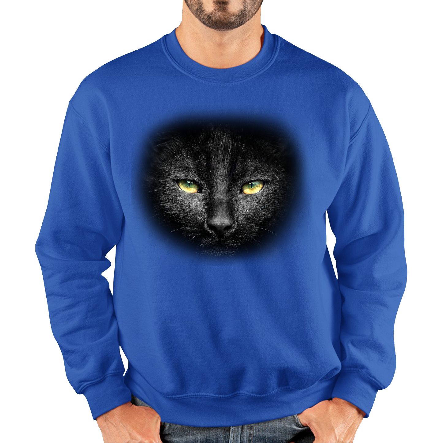 Black Cat Yellow Eyes Sweatshirt