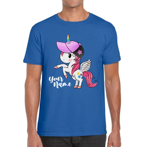 Personalised Your Name Little Unicorn Horse Funny Adult T Shirt