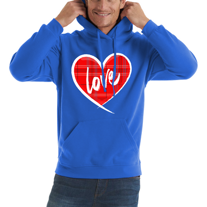 Hand Drawn Love Heart Happy Valentine's Day Lover Heart Unisex Hoodie