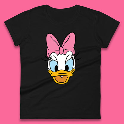 Donald Duck And Daisy Duck Face Cartoon Characters Disneyland Vacation Trip Disney World Womens Tee Top
