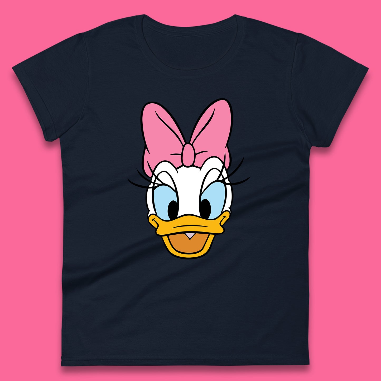 Donald Duck And Daisy Duck Face Cartoon Characters Disneyland Vacation Trip Disney World Womens Tee Top