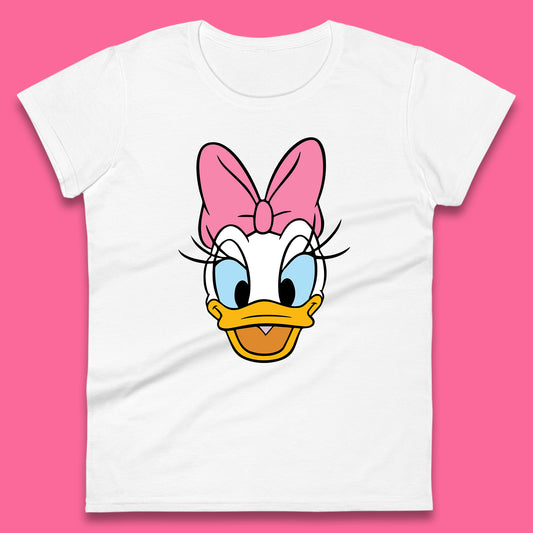 Donald Duck And Daisy Duck Face Cartoon Characters Disneyland Vacation Trip Disney World Womens Tee Top