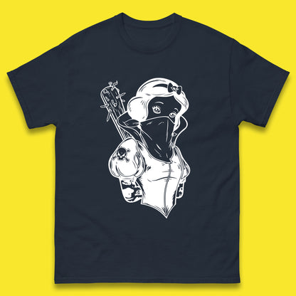 Not So Snow White Twisted Rock Parody Disney Princess Gangster Skull Tattoo Punk Princess Tattooed Emo Alice In A Jack Mens Tee Top