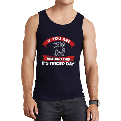 Gym Exercise Days If You Are Reading This It's Shoulder Day, Bicep Day, Tricep Day, Abs Day, Back Day, Leg Day, Chest Day Gym Workout Tank Top