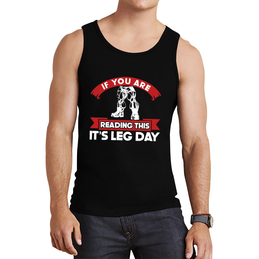 Gym Exercise Days If You Are Reading This It's Shoulder Day, Bicep Day, Tricep Day, Abs Day, Back Day, Leg Day, Chest Day Gym Workout Tank Top