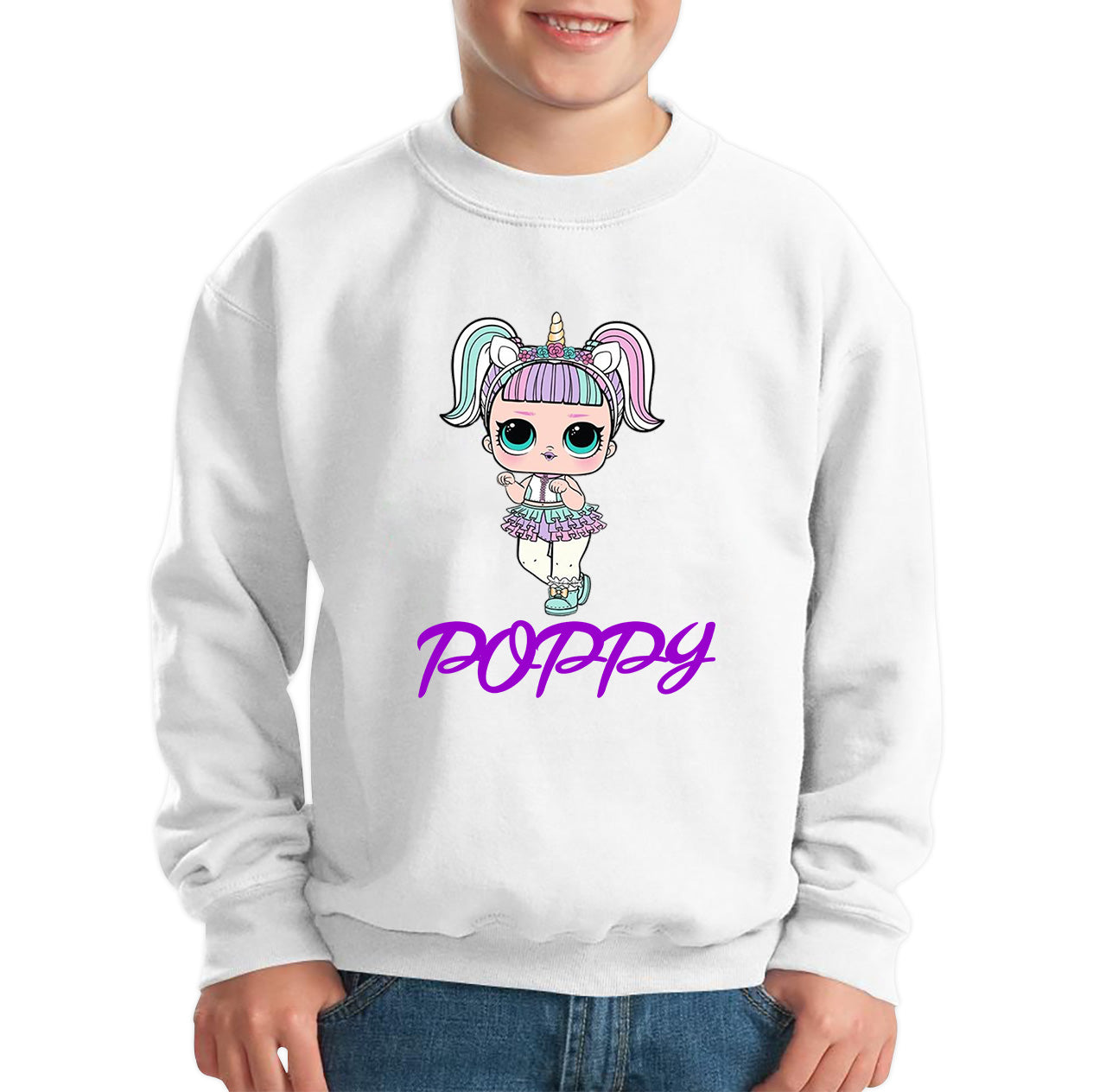 Personalised Your Name Lol Surprise Big Baby Hair Large Doll Unicorn Cute Lol Surprise Dolls Kids Jumper