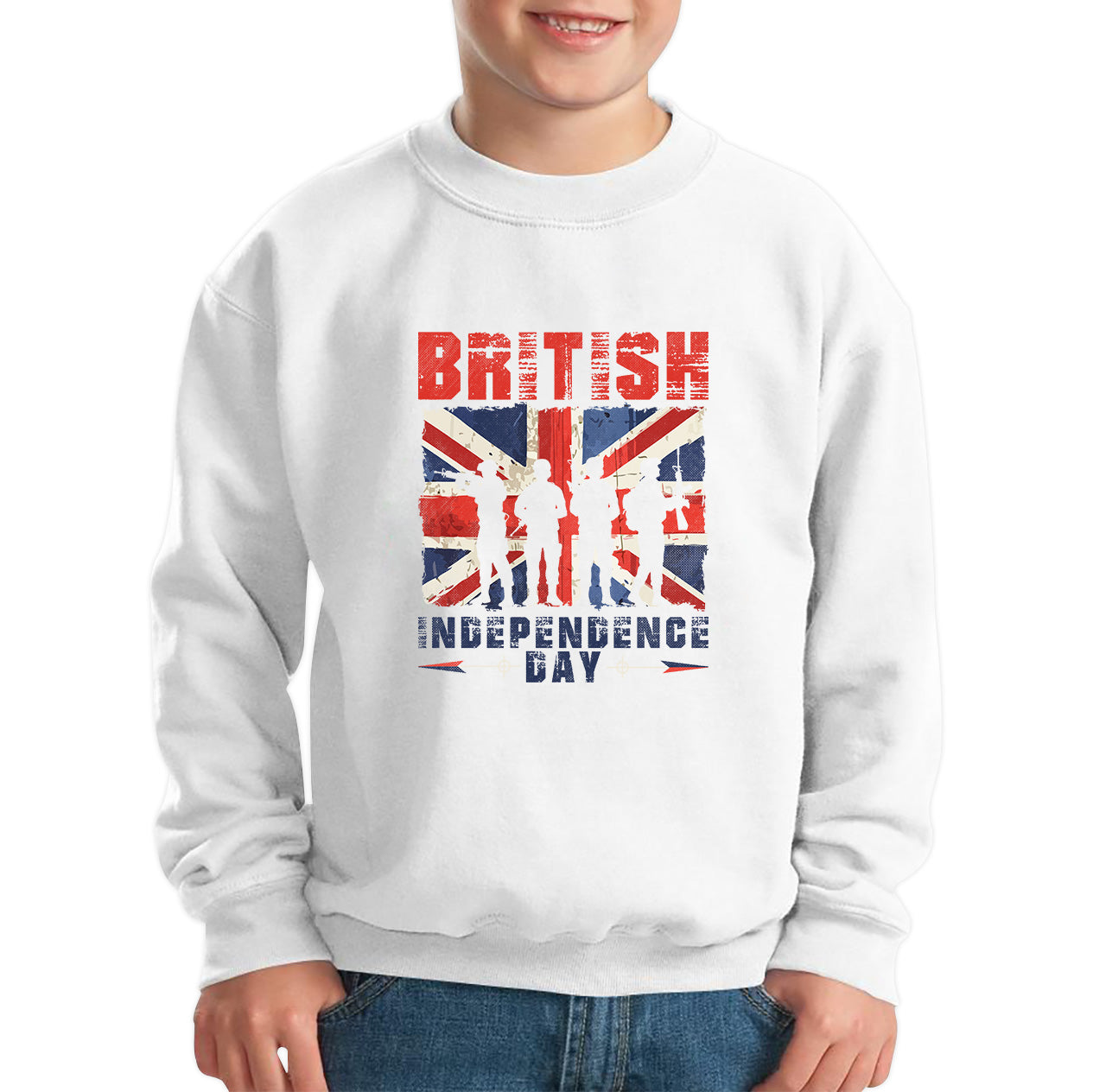 British Independence Day UK Flag 1st Of May Independence Day British Country Love Patriotism Great Britain Kids Jumper