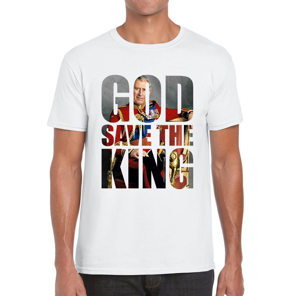 God Save The King Coronation Of King Charles III 2023 Ruling Monarch Of England CR III His Majesty Mens Tee Top