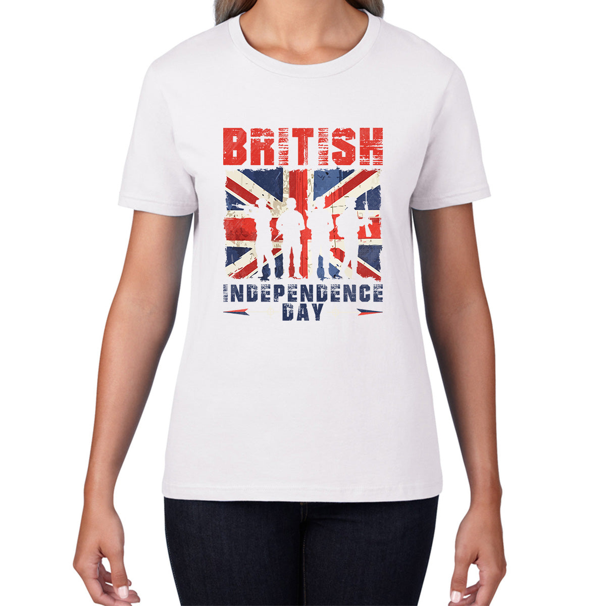 British Independence Day UK Flag 1st Of May Independence Day British Country Love Patriotism Great Britain Womens Tee Top