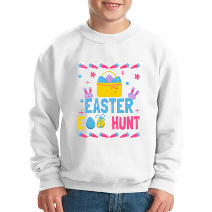 Easter Egg Hunt Hunting Squad Religious Christian Easter Egg Hunt Season Hunting Crew Egg Bucket Easter Bunny Kids Jumper