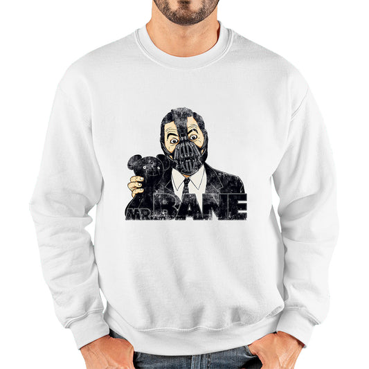 Mr. Bean With Teddy Spoof Mr. Bane Osito Supervillain Metahuman The Man Who Broke The Bat Comic Book Character Unisex Sweatshirt