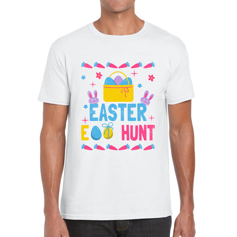 Easter Egg Hunt Hunting Squad Religious Christian Easter Egg Hunt Season Hunting Crew Egg Bucket Easter Bunny Mens Tee Top