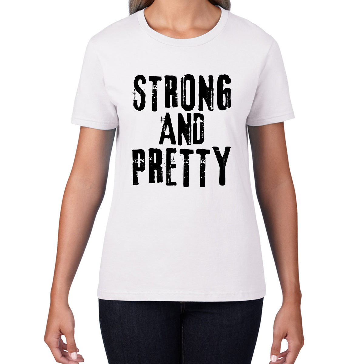 Strong And Pretty Gym Fitness Workout Strong Lifter Gym Lovers Be Stronger Womens Tee Top