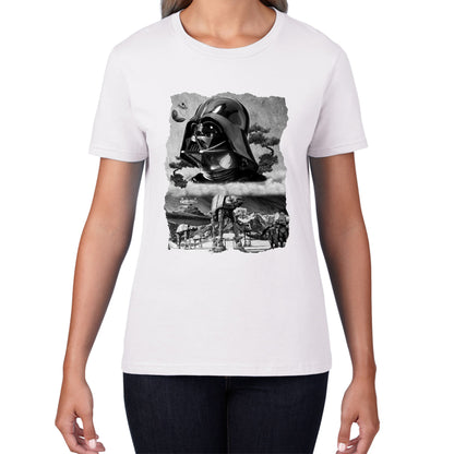 The Force Is Strong With This One Vintage Poster Graphic Movie Series Womens Tee Top
