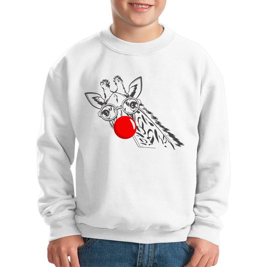 Giraffe Red Nose Day Kids Sweatshirt. 50% Goes To Charity