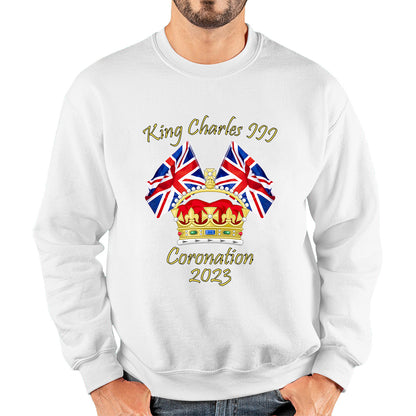 King Charles III Coronation 2023 United Kingdom Flags Royal Crown Ruling Monarch Of England CR III Unisex Sweatshirt