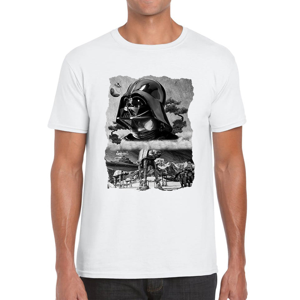 The Force Is Strong With This One Vintage Poster Graphic Movie Series Mens Tee Top
