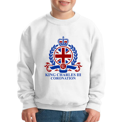 King Charles III Coronation 2023 CR III King Of England United Kingdom His Majesty Kids Jumper