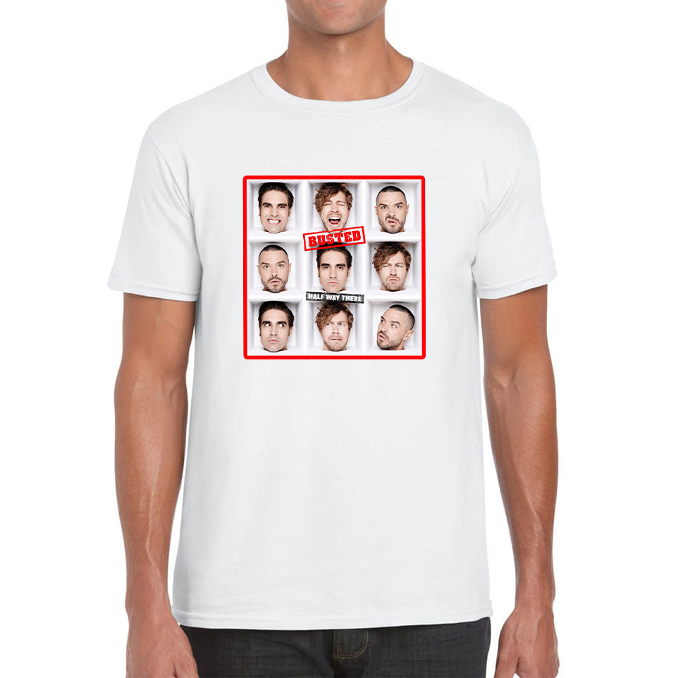 Half Way There Studio Album By Busted English Pop Punk Band Busted 20th Anniversary Mens Tee Top