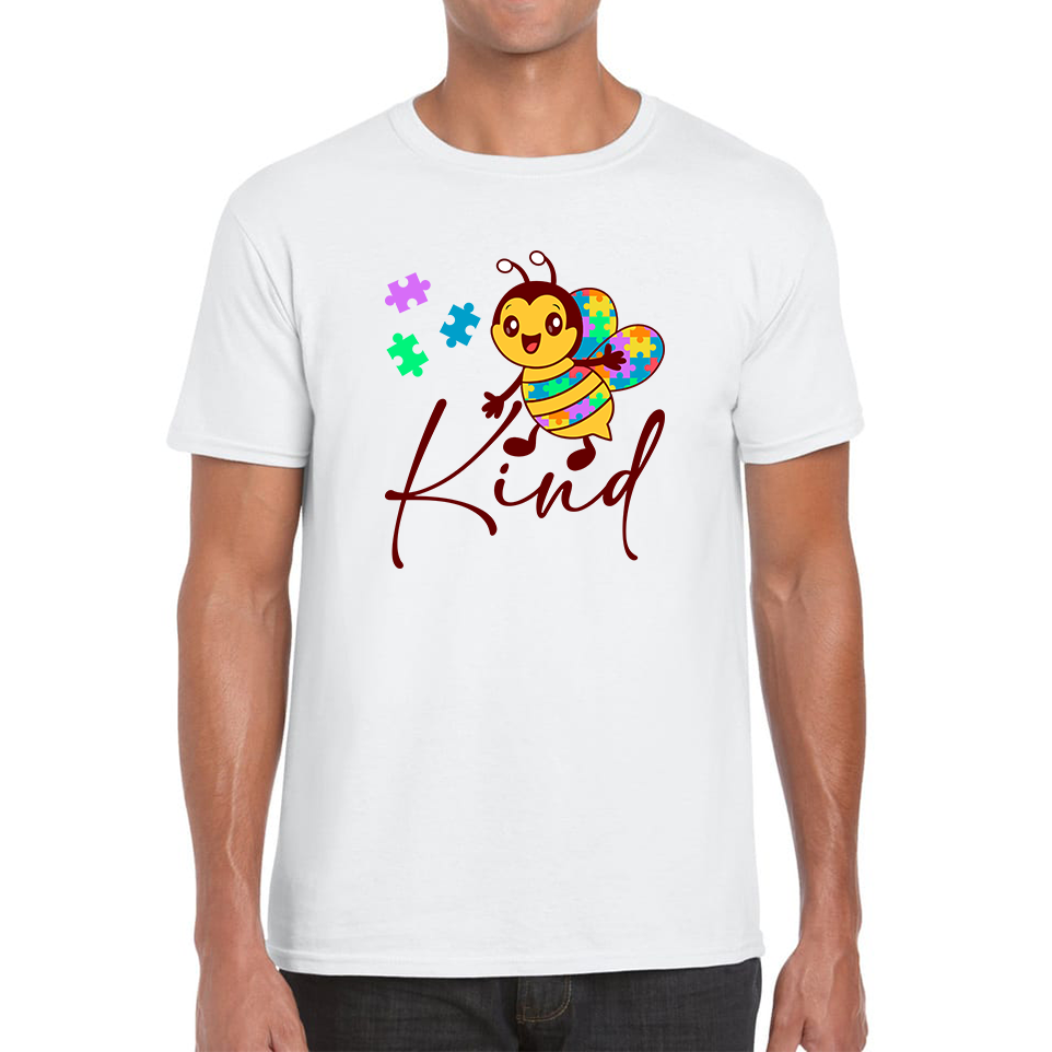 Bee Kind Autism Awareness Autism Rainbow Bee Kind Neurodiversity Honey Bee Autism  Mental Health Mens Tee Top