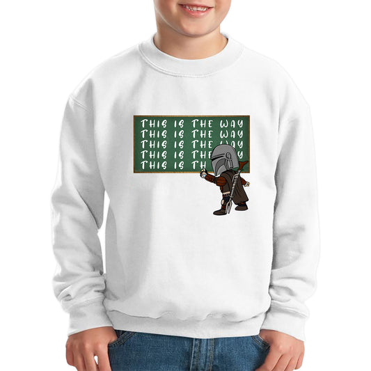 This Is The Way Dadalorian Fight War Warrior With Helmet Funny Gift Kids Jumper
