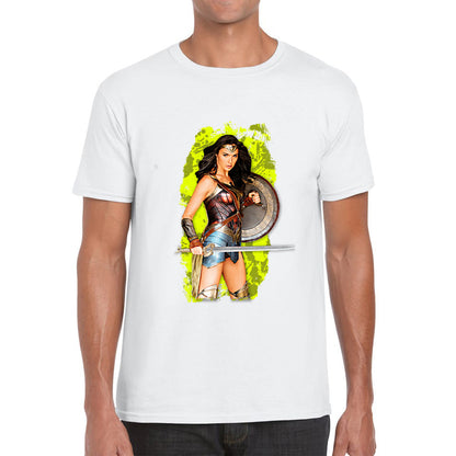 Gal Gadot Wonder Woman Shield Comic Book Character Wonder Girl Superhero Mens Tee Top
