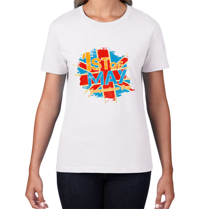 1st Of May Independence Day British Flag UK Independence Day Country Love Patriotism Great Britain Union Jack Womens Tee Top