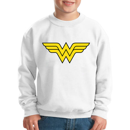 Wonder Woman Logo Superhero Wonder Girl Super Woman Comic Book Character Kids Jumper