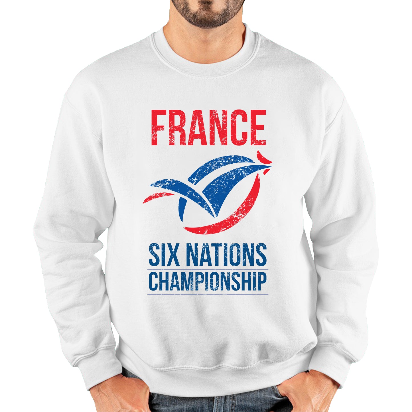 France Flag Logo Rugby Cup European Support World Six Nations Championship Unisex Sweatshirt