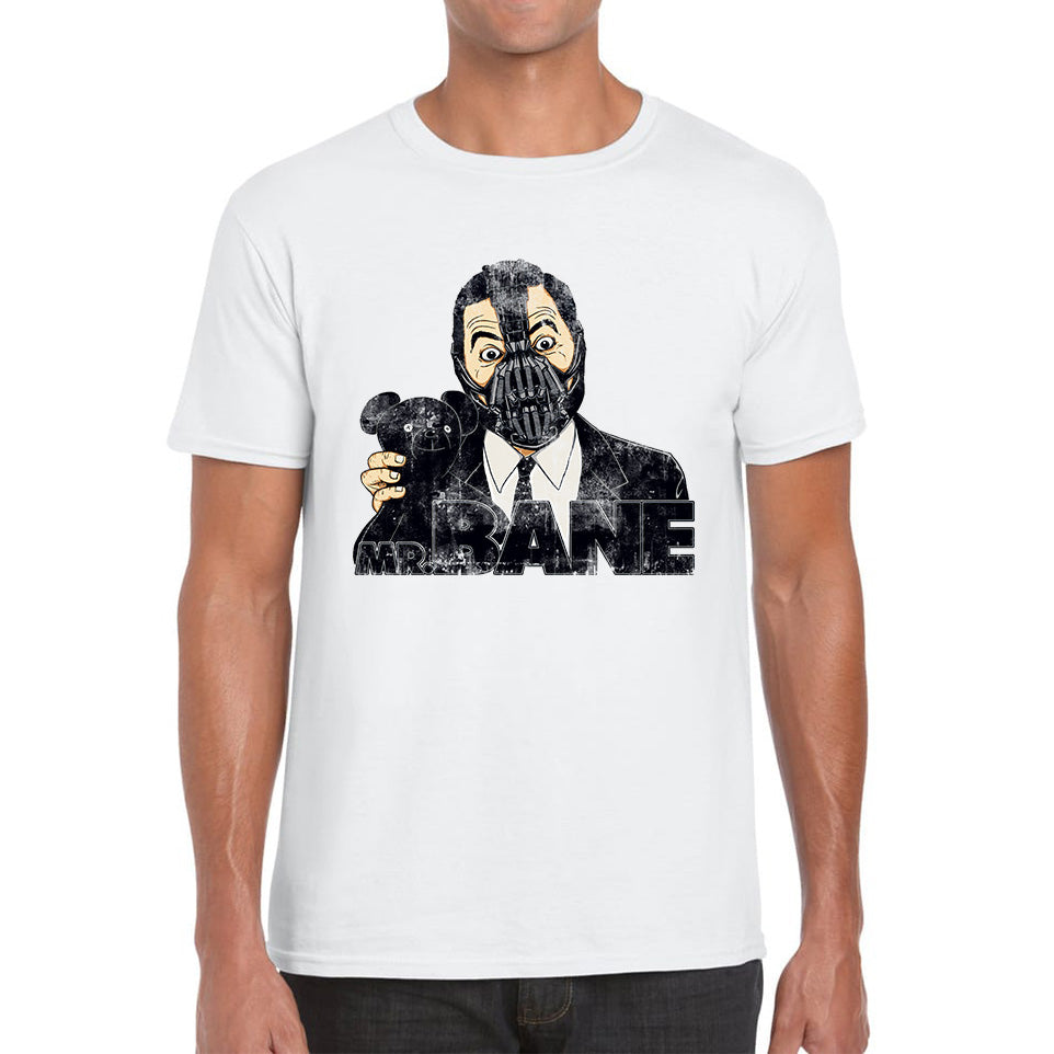 Mr. Bean With Teddy Spoof Mr. Bane Osito Supervillain Metahuman The Man Who Broke The Bat Comic Book Character Mens Tee Top
