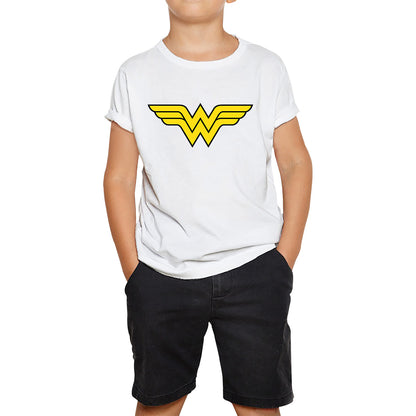 Wonder Woman Logo Superhero Wonder Girl Super Woman Comic Book Character Kids T Shirt