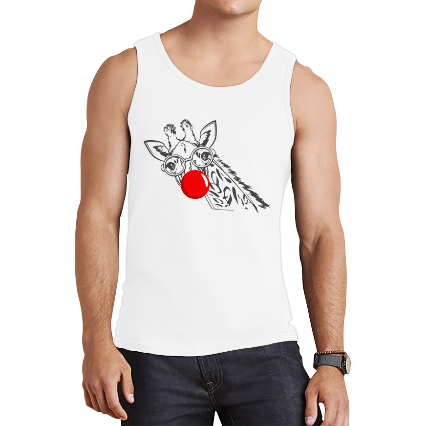 Giraffe Red Nose Day Tank Top. 50% Goes To Charity
