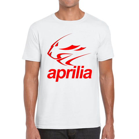 Aprilia Racing Logo Italian Motorcycle And Scooters Aprilia Be A Racer Aprilia Racing Team MotoGP Mens Tee Top