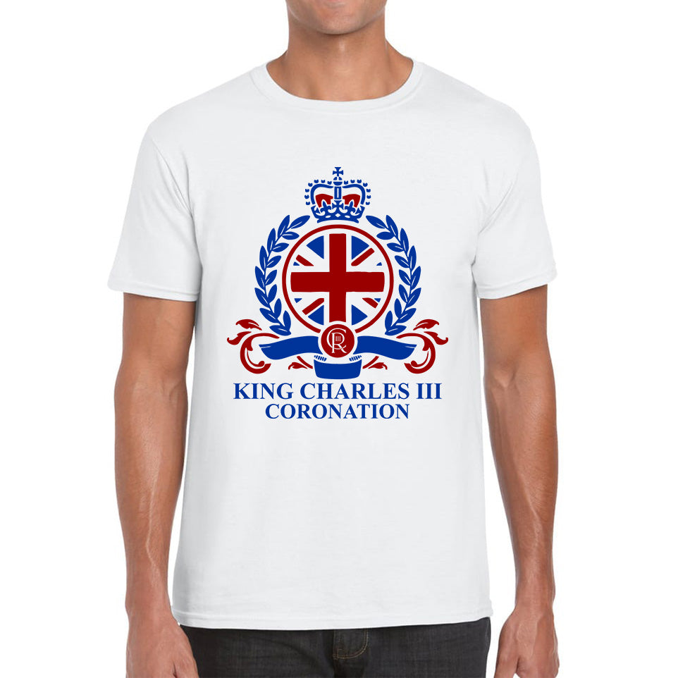 King Charles III Coronation 2023 CR III King Of England United Kingdom His Majesty Mens Tee Top