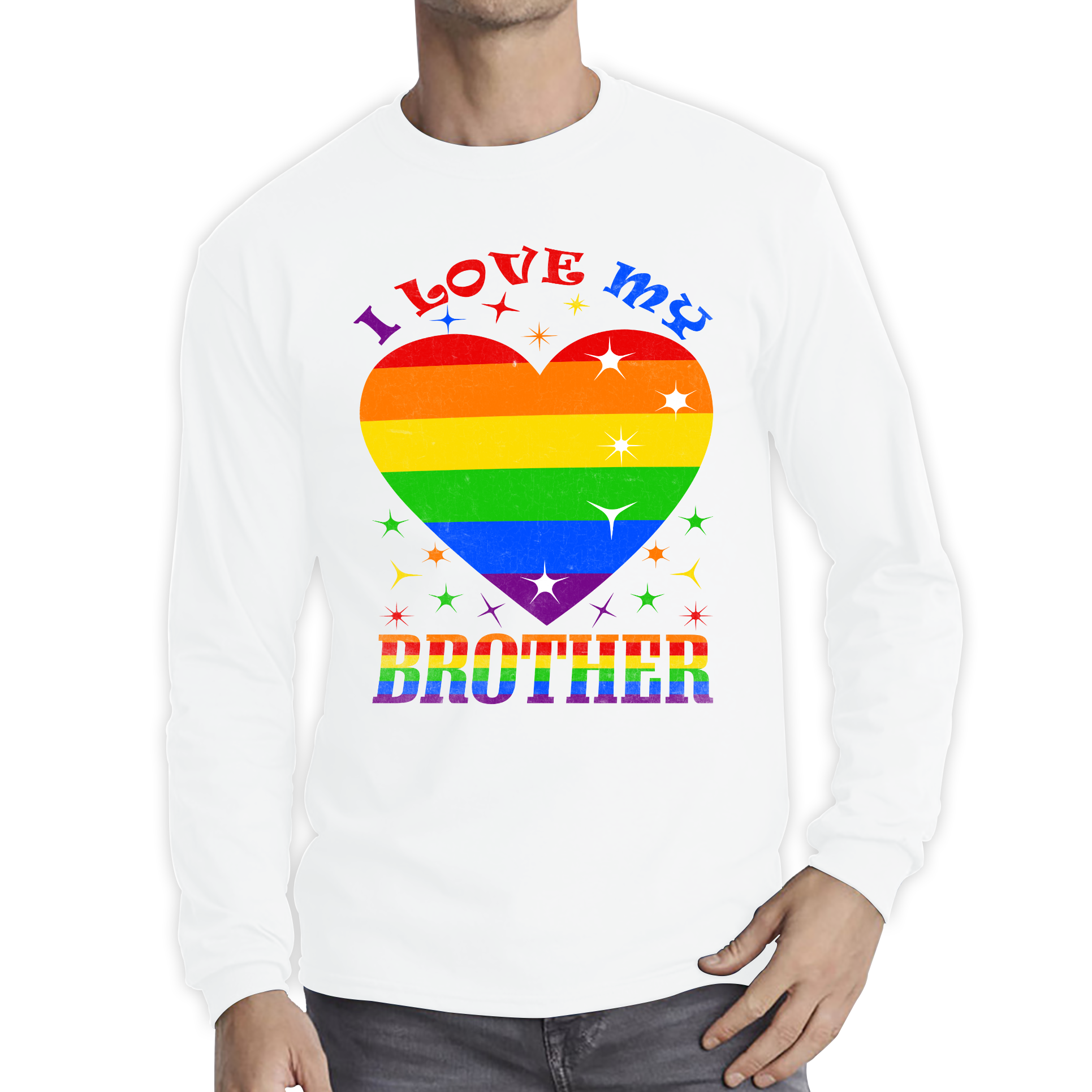 I Love My Brother LGBTQ Gay Pride Adult Long Sleeve T Shirt