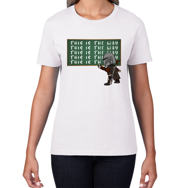 This Is The Way Dadalorian Fight War Warrior With Helmet Funny Gift Womens Tee Top