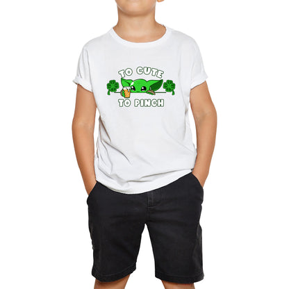 To Cute To Pinch Shamrock St Patrick's Day Green Irish Festival St Paddys Day Kids Tee