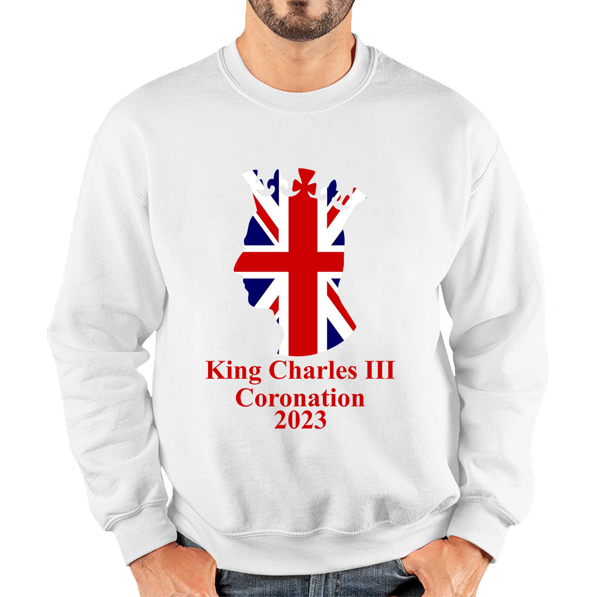 King Charles III Coronation 2023 United Kingdom King of England Royal Crown CR III His Majesty Unisex Sweatshirt