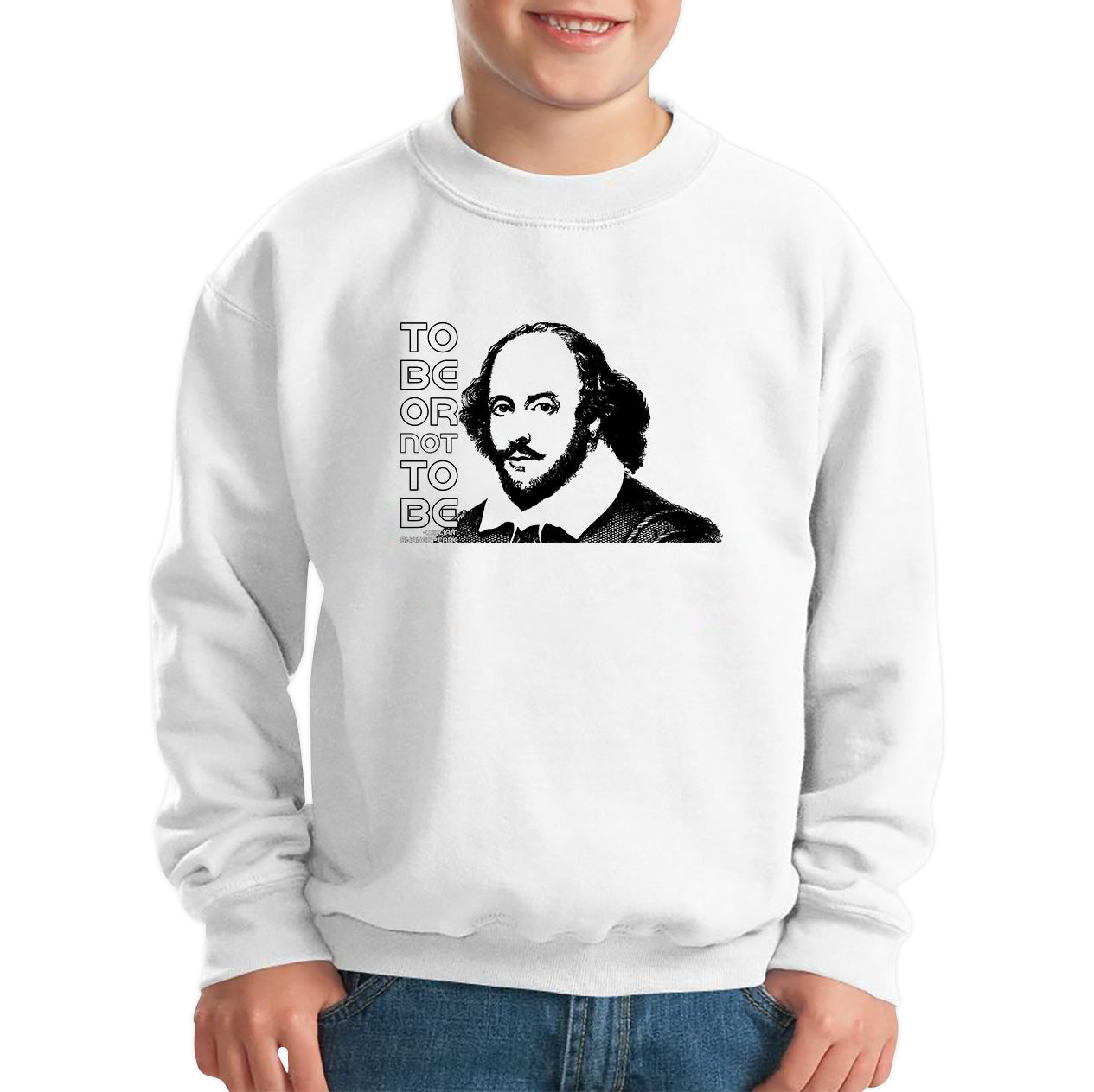 To Be Or Not To Be Book By William Shakespeare Quote National Shakespeare Day Kids Jumper