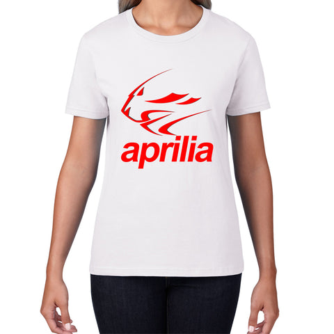 Aprilia Racing Logo Italian Motorcycle And Scooters Aprilia Be A Racer Aprilia Racing Team MotoGP Womens Tee Top